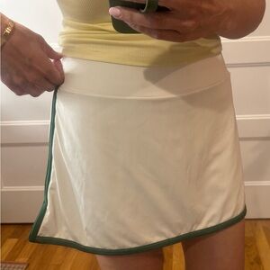 Tuckernuck White Skirt with Green Accents